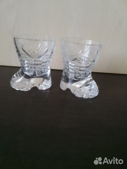 Стопка хрусталь Сапожки