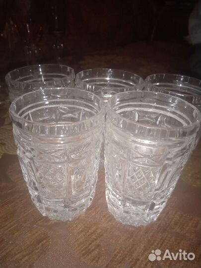 Бокалы цветное стекло СССР