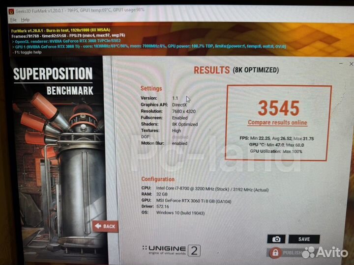 RTX3060 Ti 8gb ventus x2