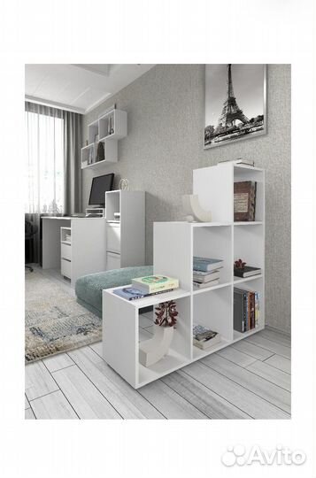 Стеллаж для игрушек белый