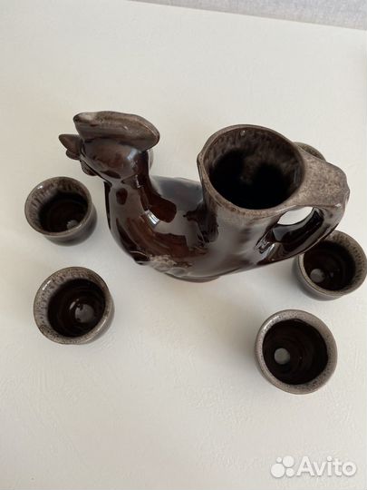 Сервиз графин для водки с рюмками, Болгария