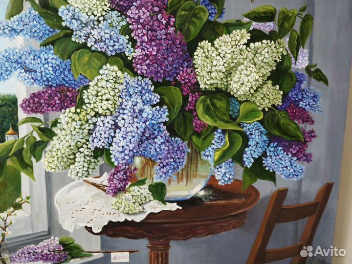 Картина маслом на холсте большая 103х88 см