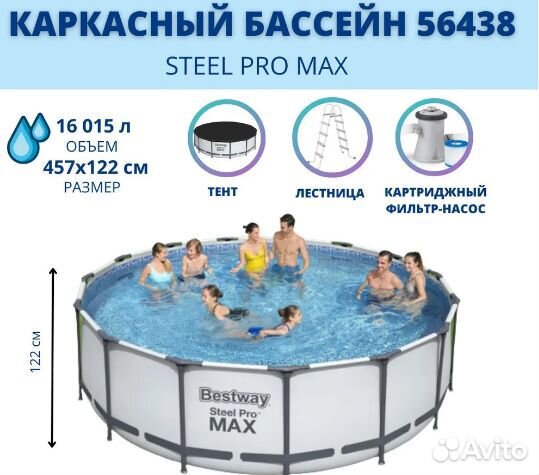 Каркасный бассейн Бествей