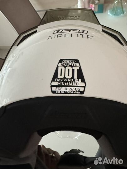 Мотошлем icon airflite xxl гарнитура в подарок