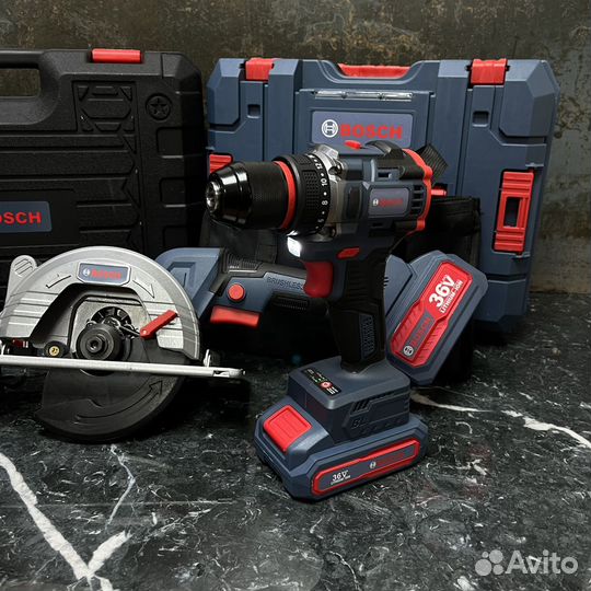 Набор Bosch: Циркулярка + шуруповерт 36V