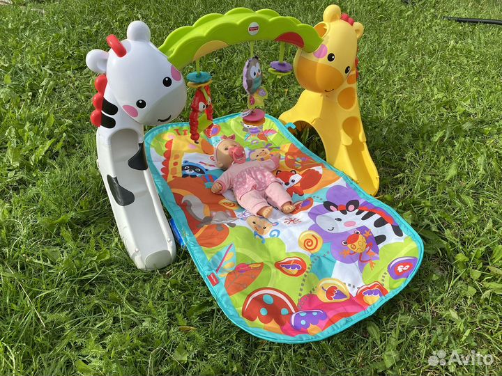 Развивающий коврик fisher price жираф фишер