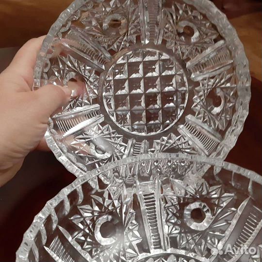 Ваза для фруктов хрусталь