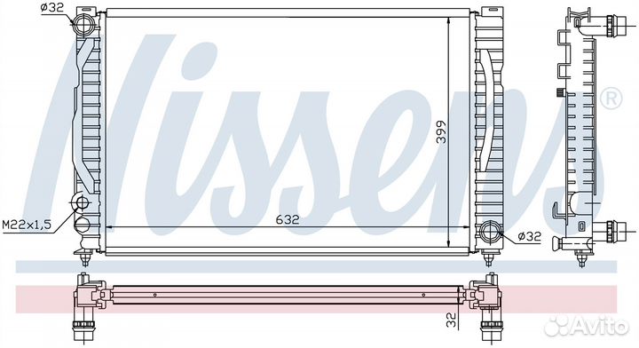 Радиатор двигателя audi A4 2 6/2 8 AC 96