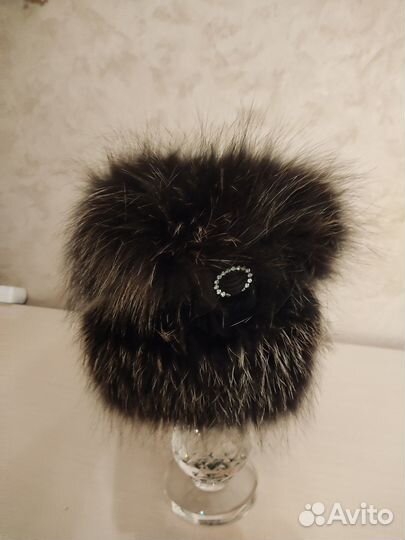 Меховая шапка. Чернобурка