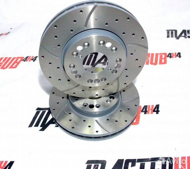 Перфорированный тормозной диск с насечками Тойота