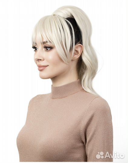 Шиньон с челкой