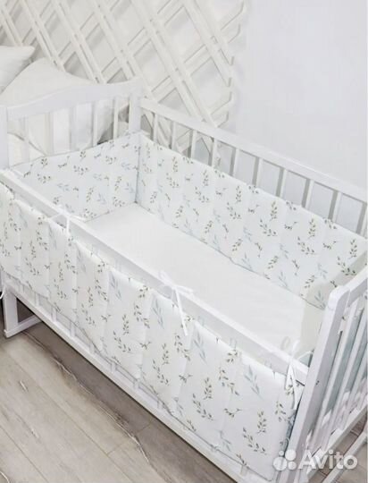 Бортики в детскую кроватку хлопок