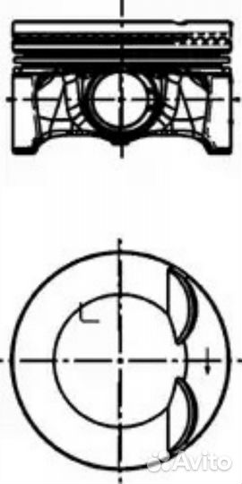 Kolbenschmidt 40247610 Поршень dm.82.50x1.2x1.5x2
