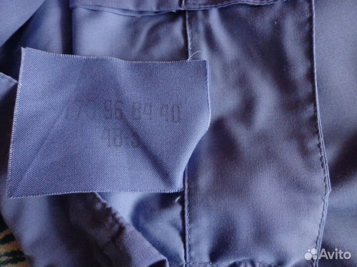 Рубашка форменная, мужская, длинный рукав, голубая