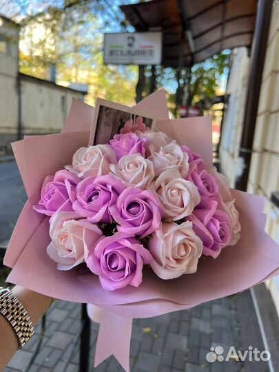 Букет из мыльных роз