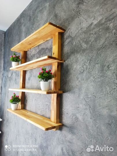 Полка настенная деревянная