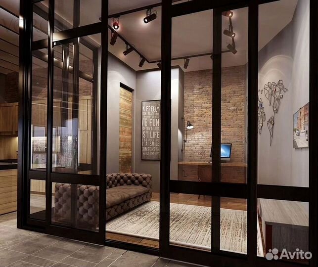 Стеклянные перегородки. Межкомнатные перегородки