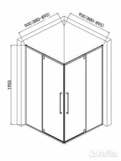 Душевой уголок aquame AQM7102