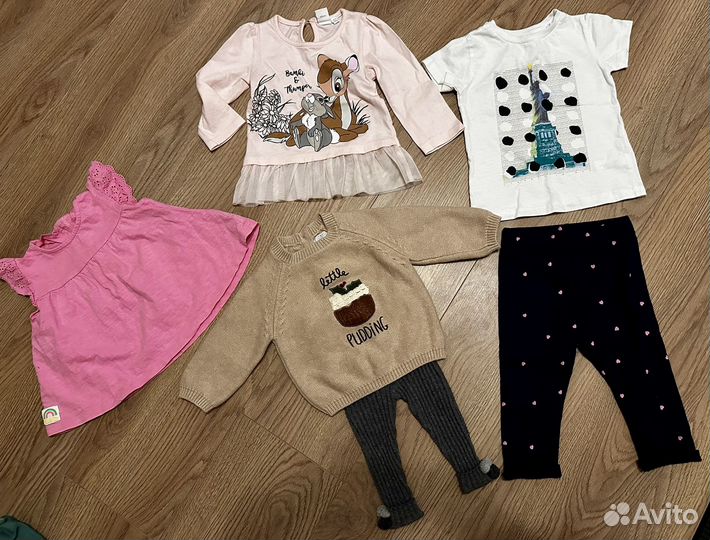 Вещи пакетом на девочку 6-9 мес