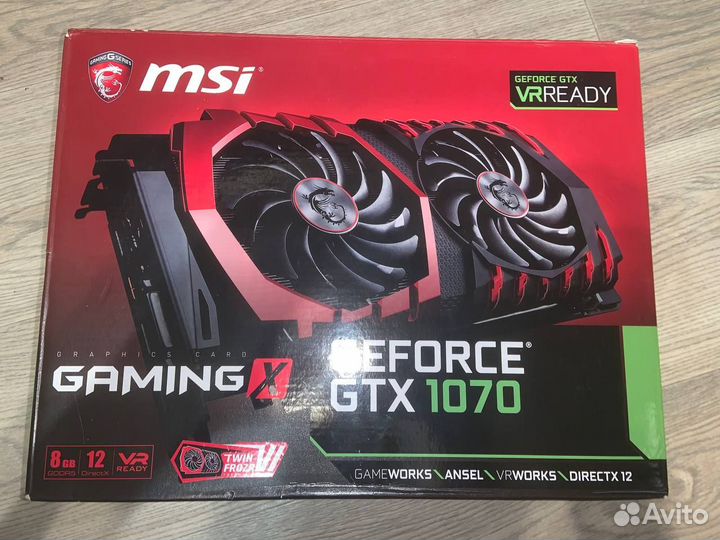 Видеокарта Msi GamingX GTX 1070 8gb