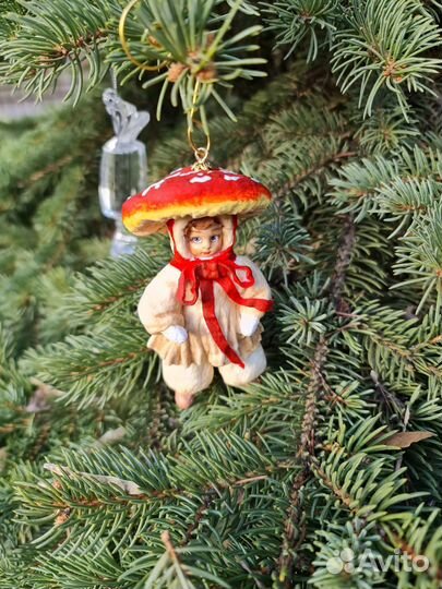 Елочная игрушка. Девочка Мухоморчик