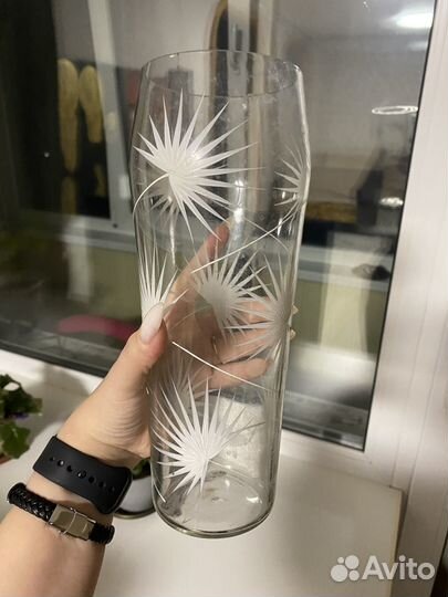 Ваза для цветов хрустальная