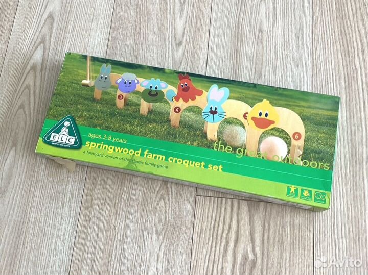 Новый деревянный набор elc для игры в крикет