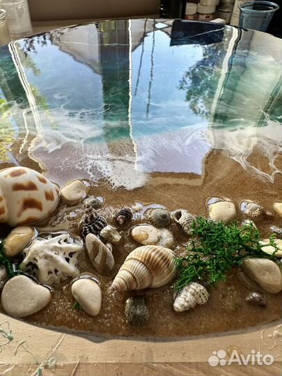 Картина из эпоксидной смолы море
