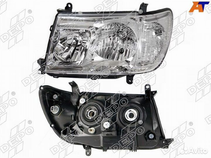 Фара toyota land cruiser 100 05-07 LH галоген, под