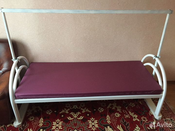 Кровать медицинская металлическая с рамой
