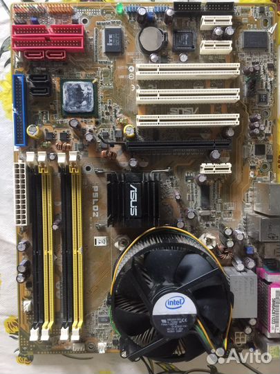 Материнская плата модель: asus P5LD2 с куллером