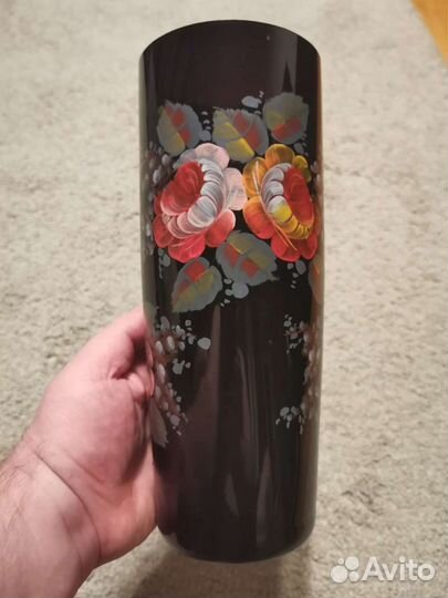 Стеклянная ваза VEB kunst-glas wasungen гдр 1960 г