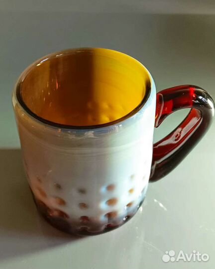 Коллекционная кружка гигант 1 л. цветное стекло