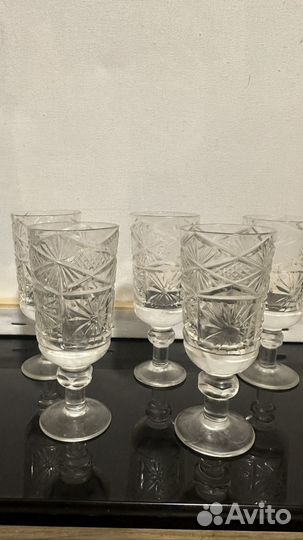 Графин и рюмки хрустальный СССР