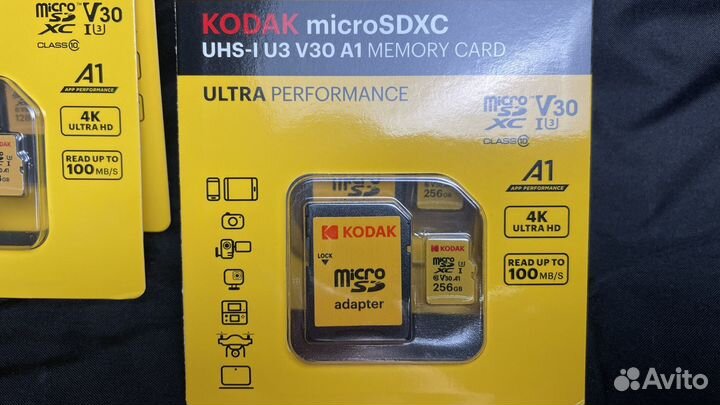 Micro SD 256 Гб 128 Гб U3 V30 карта памяти Kodak