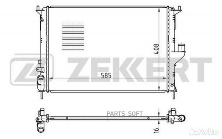 Радиатор охлаждения двигателя LADA Largus 12, Rena
