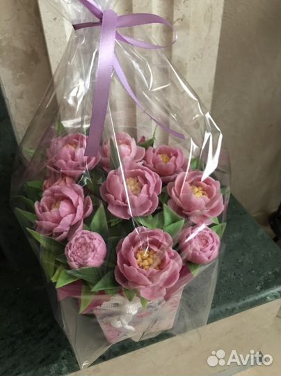 Букет цветов из мыла