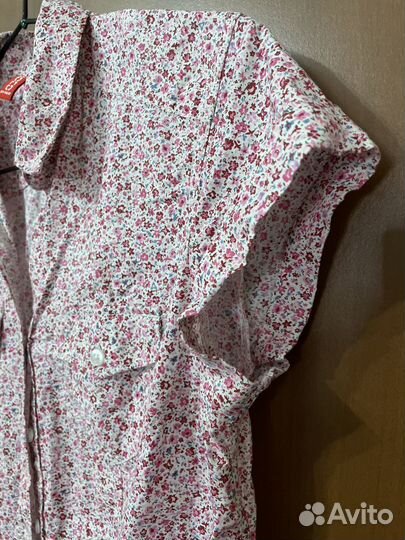 Хлопковая рубашка h&m р.42-44