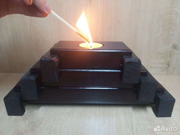 Деревянные подсвечники ручной работы