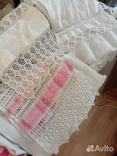 Полотенца прошвы старина ручная работа