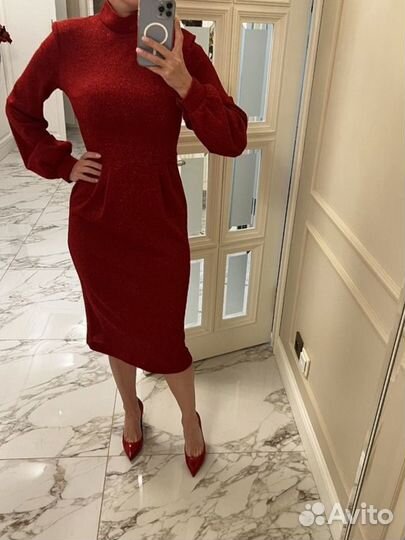 Платье yulia prokhorova красное