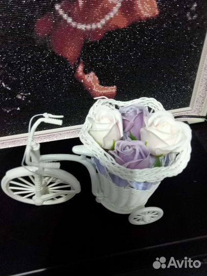 Корзина-велосипед декоративная