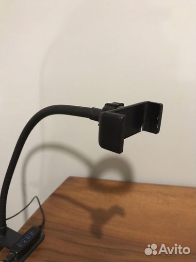 Штатив для телефона гибкий с кольцевой лампой