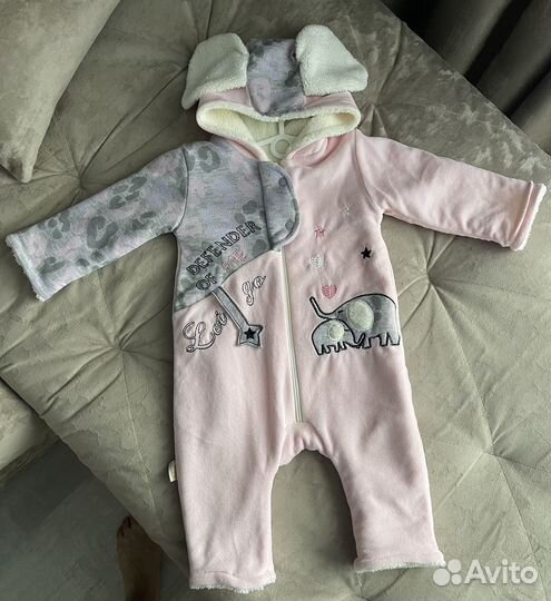 Комбинезоны утепленные для девочки 68