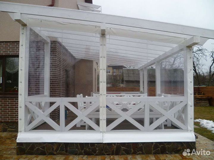 Мягкие окна на террасу, беседку