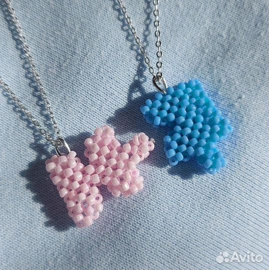 Парные кулончики из бисера