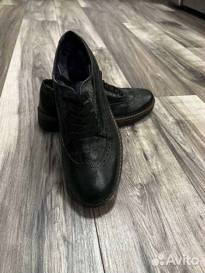 Ботинки кожаные зима