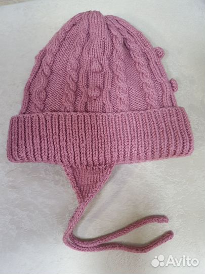 Шапка 100 шерсть мериноса на 1-3года