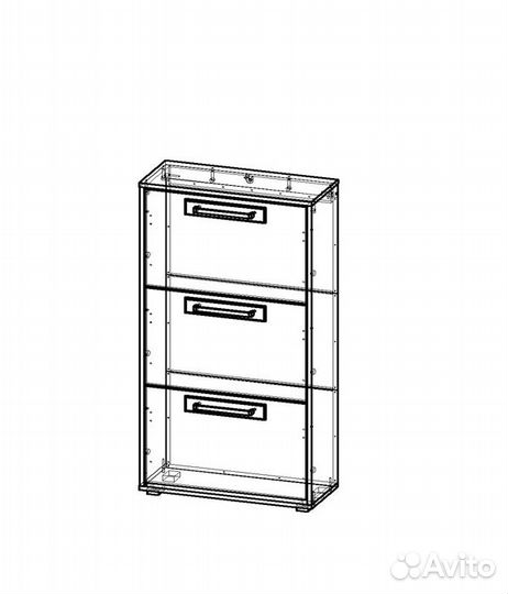 Тумба обувная 3-х секционная Гость М 9