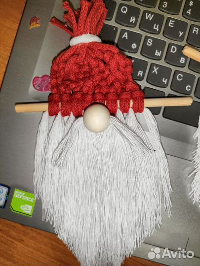 Дед мороз макраме